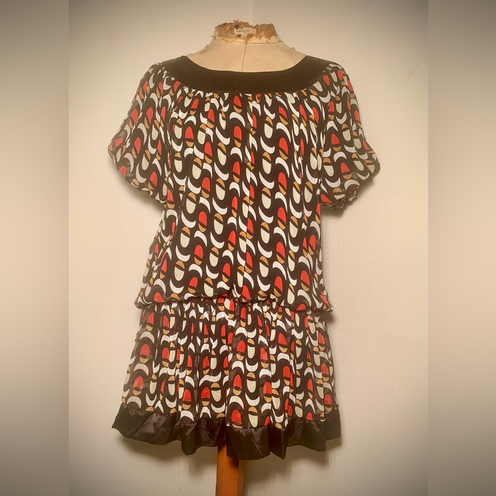 Antilia Femme puffy sleeve floral mini dress